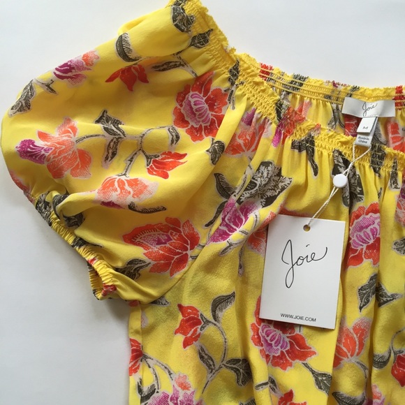 Joie Derfuta Floral Silk Boho Crop Top NWT $228 - Picture 7 of 8